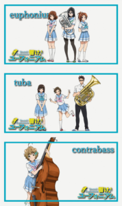 北宇治高校吹奏楽部低音パートのメンバーのアイキャッチ