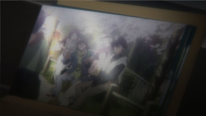 滝昇、新山聡美、橋本真博、滝千尋の大学時代の写真