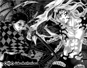 竈門炭治郎と鬼舞辻無惨が戦う扉絵