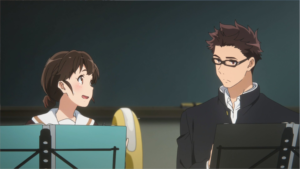 低音パートに付き合っていることがバレた時の後藤卓也と長瀬梨子