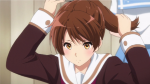 髪を結ぶ黄前久美子