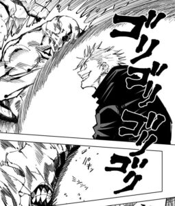 術式で花御を圧し潰す五条悟