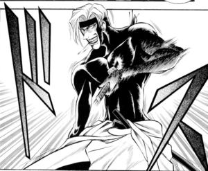 己の心臓を貫いて自決する鵜堂刃衛