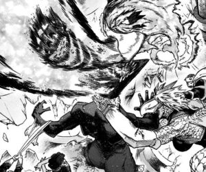 ヒーローとの混戦でエンデヴァーに頭を潰されて死亡するウーマンちゃん