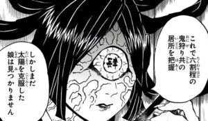 上弦の肆となり単眼に『肆』の字が刻まれている鳴女の素顔