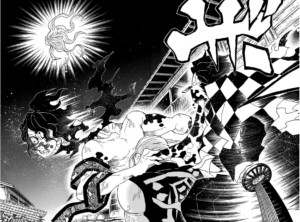 同時に頸を斬られる堕姫と妓夫太郎