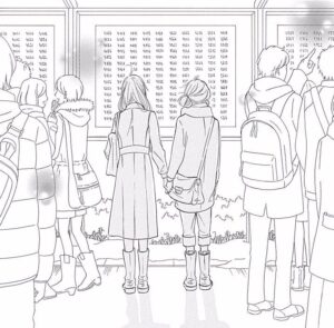 「君に届け」合格発表を見に行く黒沢爽子と胡桃沢梅