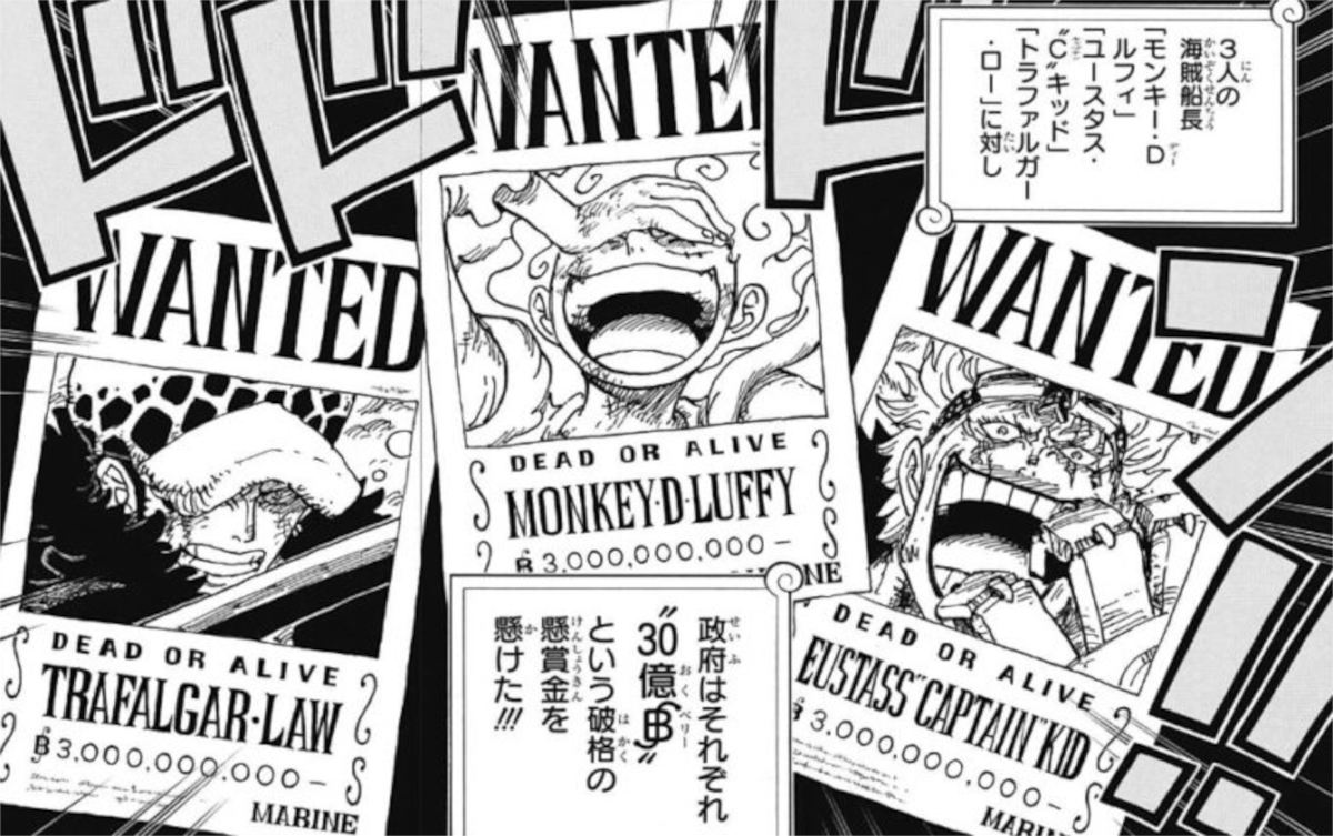 【ONE PIECE】懸賞金ランキング